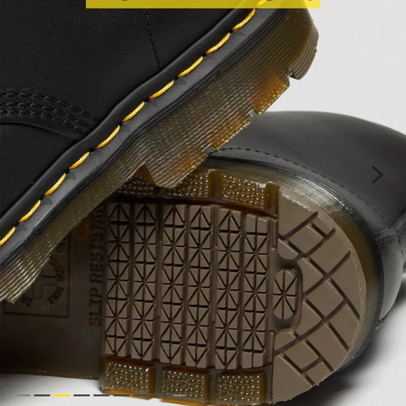 Dr. Martens AirWair Black Leather Cushion Sole Boots - Picture 15 of 16